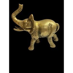 Vintage Brass Elephant Statue. Approximately 6.5" L